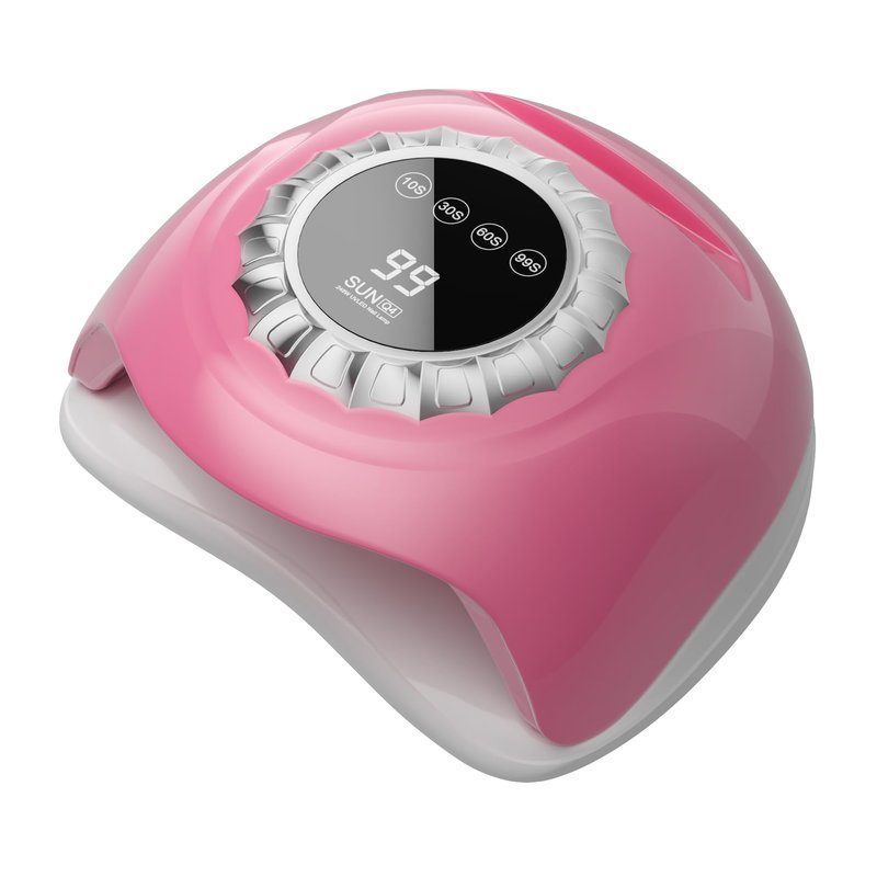 LVAINIT Pink UV LED Nail Lamp – Elegant Touch Screen Nail Dryer with 4 Timer Settings, Detachable Base & Dual Light Beads for Quick Gel Polish Curing – Salon-Quality Manicure at Home