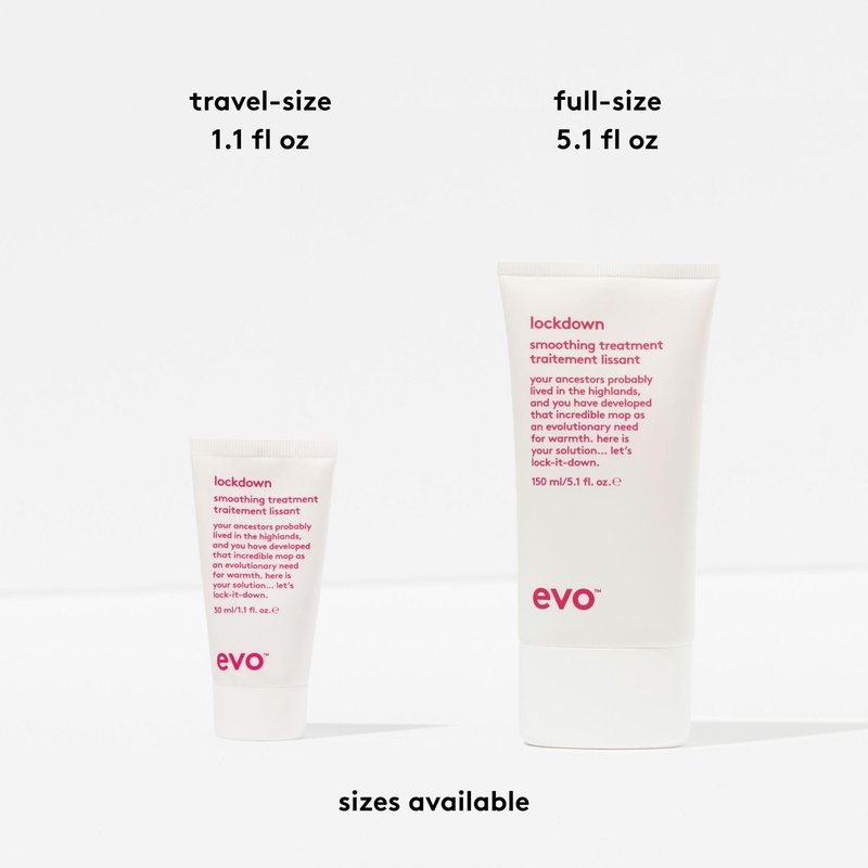 EVO Lockdown Leave-In Smoothing Treatment for Frizzy & Color-Treated Hair - Anti-Frizz, Humidity Control & Detangler - 1 fl oz, Travel Size