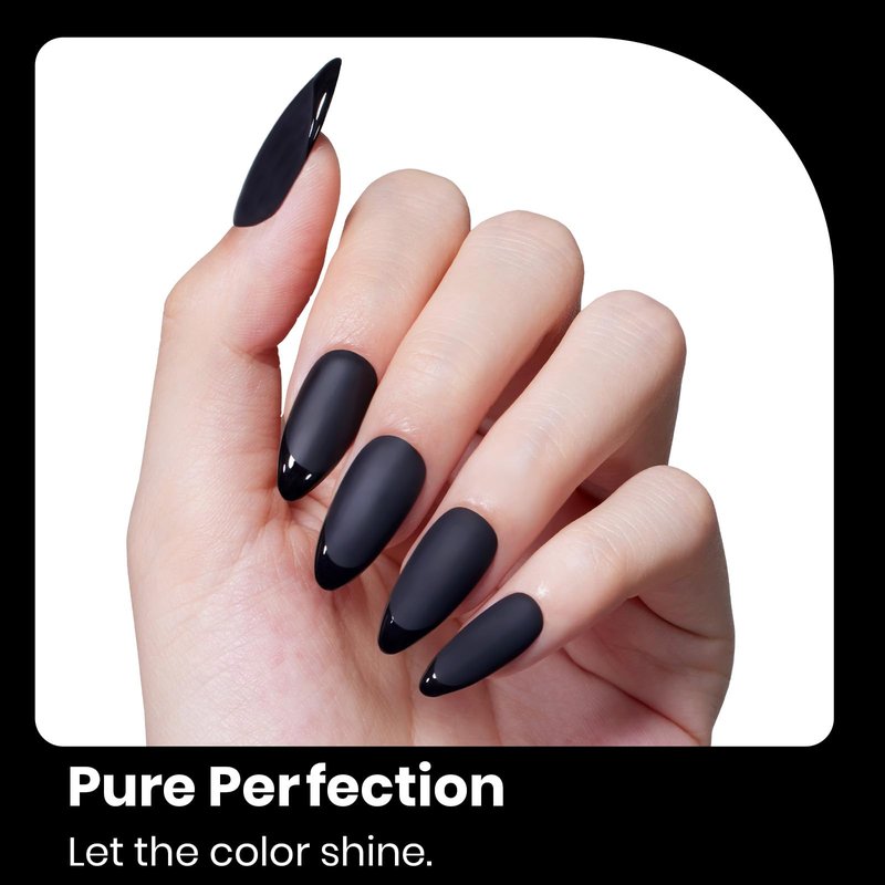 Beetles Black Gel Nail Polish -15ml Audrey Black Gel Polish Soak Off UV LED Needed Nail Art Summer Manicure Salon DIY Design at Home Gifts for Woman