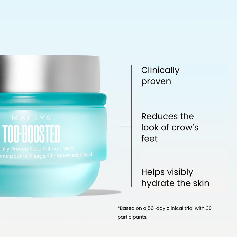 MAËLYS TOO-BOOSTED Face Filling Cream - Hydrating Facial Moisturizer with Hyaluronic Acid for Visibly Plumper Skin - Clinically Tested Anti Aging Face Cream for Women (1.0 Fl Oz)