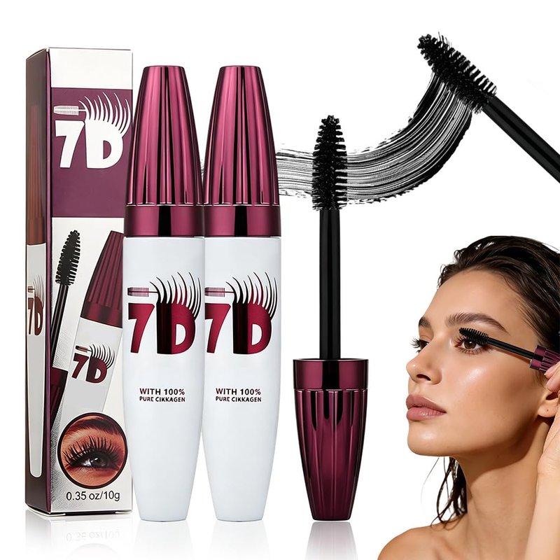 7D Waterproof Volume Mascara - Lengthening & Thickening Formula for Softer, Fuller Lashes | Long-Lasting Black Curling Mascara