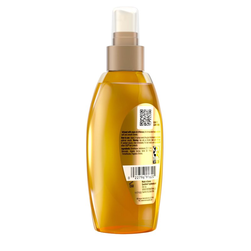 OGX Renewing + Argan Oil of Morocco Weightless Healing Dry Oil Spray, Argan Oil for Hair Care, Lightweight Mist for Split Ends, Frizz Control & Shine, Paraben & Sulfated-Surfactants Free, 4 fl oz