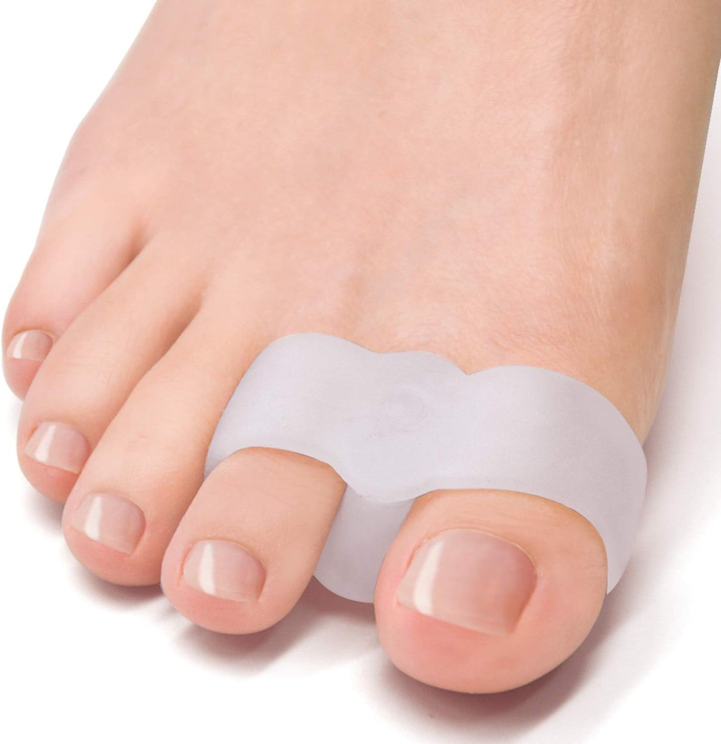 Welnove Bunion Corrector - Pack of 12 Toe Separators with 2 Loops for Pain Relief | White