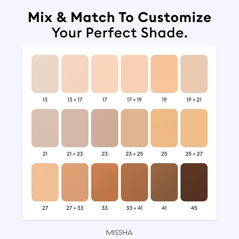 MISSHA M Perfect Cover Serum BB Cream - Deep Mocha No. 45 | Cool Undertone Tinted Moisturizer, 1.18 Fl Oz
