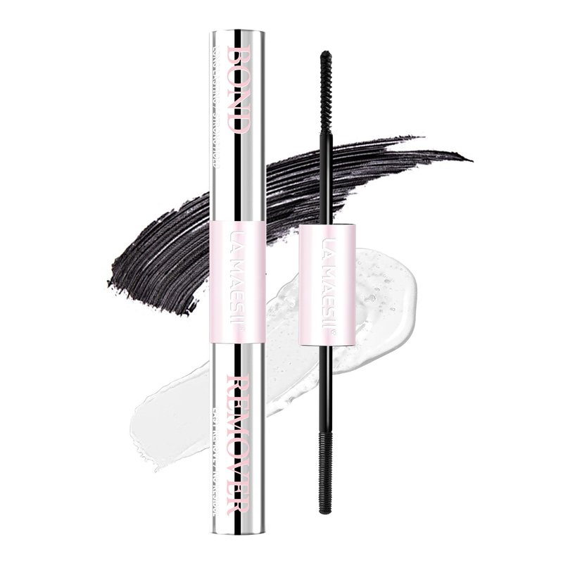 LA MAESII Lash Bond and Remover, 2 in 1 Lash Cluster Glue and Lash Remover for Eyelash Clusters Waterproof Lash Glue with Strong 72H Hold, Quick Removal Without Residue