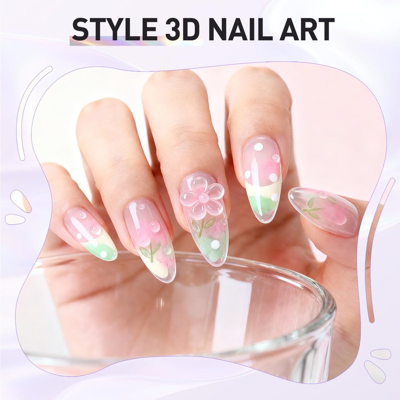 Crystal Clear Sculpture Glue Gel by [Brand Name] - Strong Adhesive for Diamonds & Nail Charms | 5g Quick LED Cure
