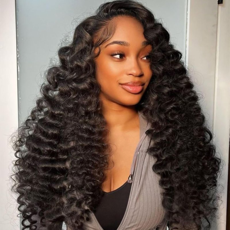 ISEE Half Wig - Human Hair Loose Deep Wave | 180% Density, Beginner-Friendly, 26 Inch