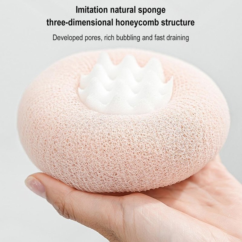 4 PCS 2-in-1 Sunflower Bath Ball Super Soft Sunflower Suction Cup Bath Ball Exfoliating Bath Sponge Cleaning Brush with Suction Cup Shower Sponges Bath Sponges Back Scrubber Shower Puffs for Women Men