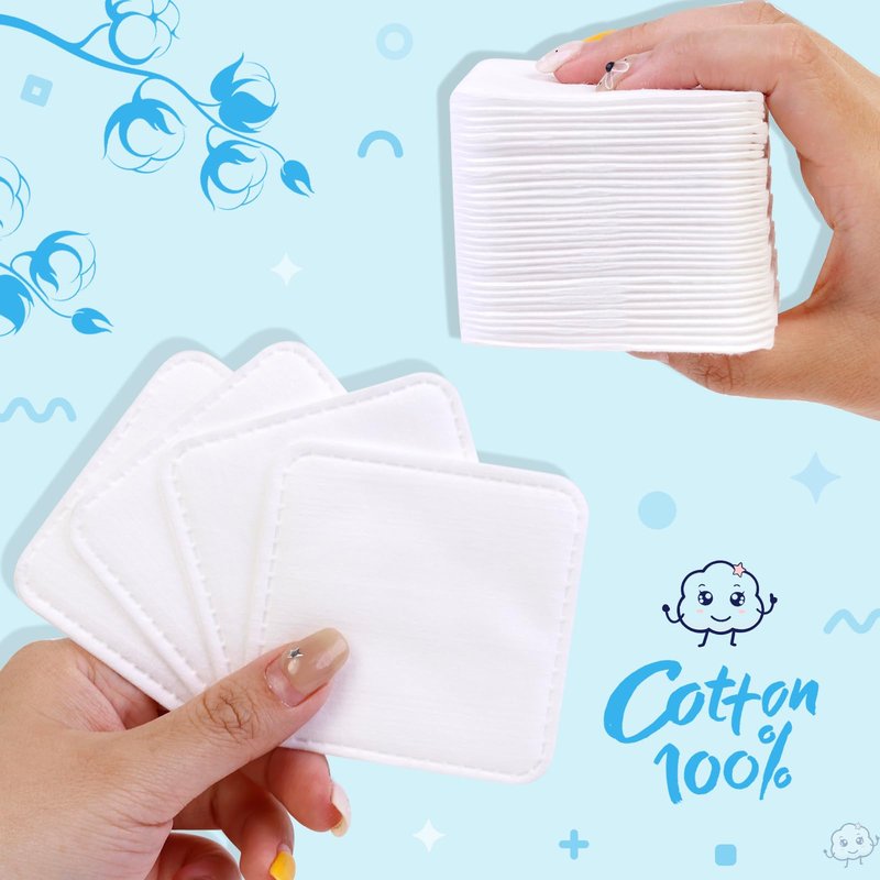 Cottonessence Eye Cotton Pads (160-Count) - 100% Pure Cotton, Lint-Free, Soft-Edged Design, Extra Large, Suitable for Eyes, Apply Toner, Remove Makeup, Spot Cleanse, Remove Nail Polish