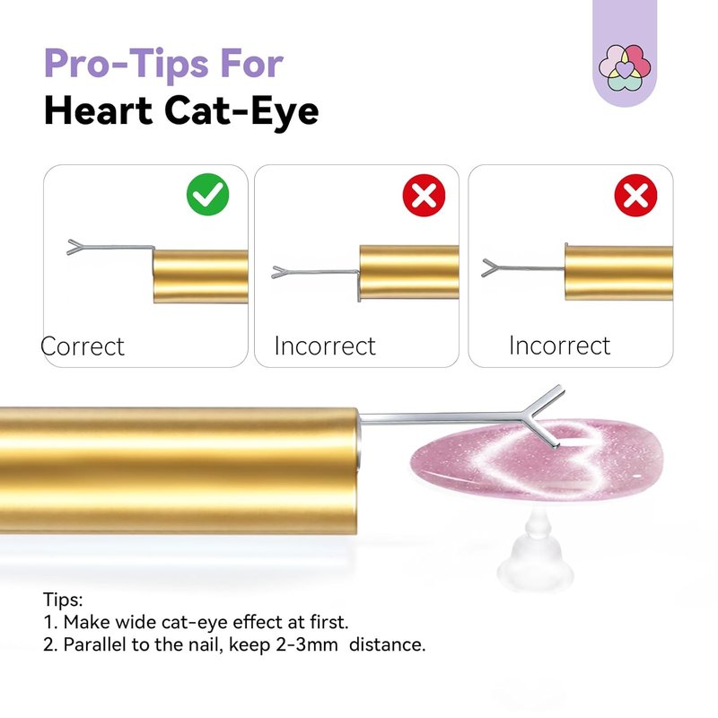 SAVILAND Cat Eye Nail Magnet - 5X Stronger Golden Double-Head Design for Stunning Nail Art
