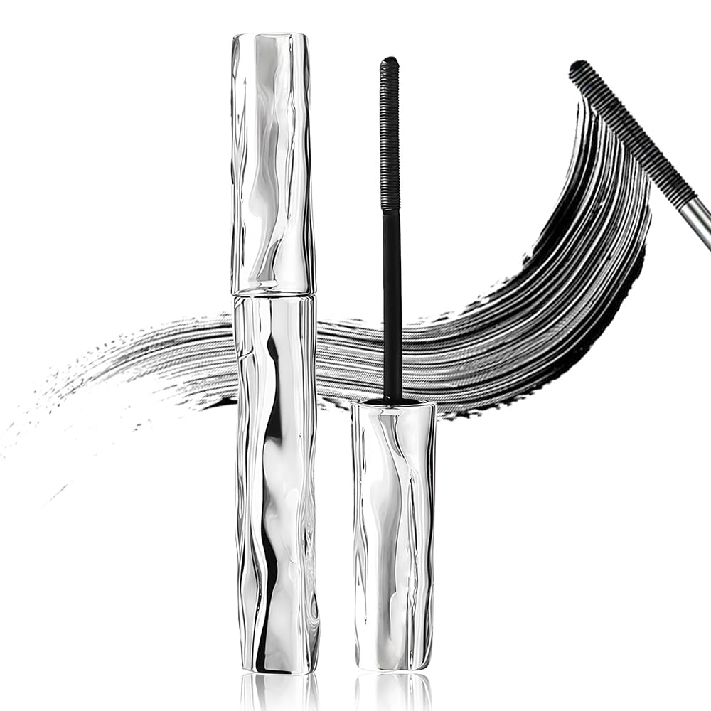 Waterproof Mascara, 2026 New Metal Wand Volumizing and Lengthening Mascara, Waterproof Quick Drying Formula for Natural 3D and Definition, Curling Volumizing and Natural Length (1)