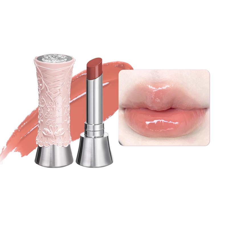 Flower Knows Swan Ballet Shine Lipstick,Hydrating Solid Lip Gloss,Moisturizing Red Tinted Lip Balm-Long Lasting Lip Gloss in Balm for Girls&Women(B09 Midsummer Night)