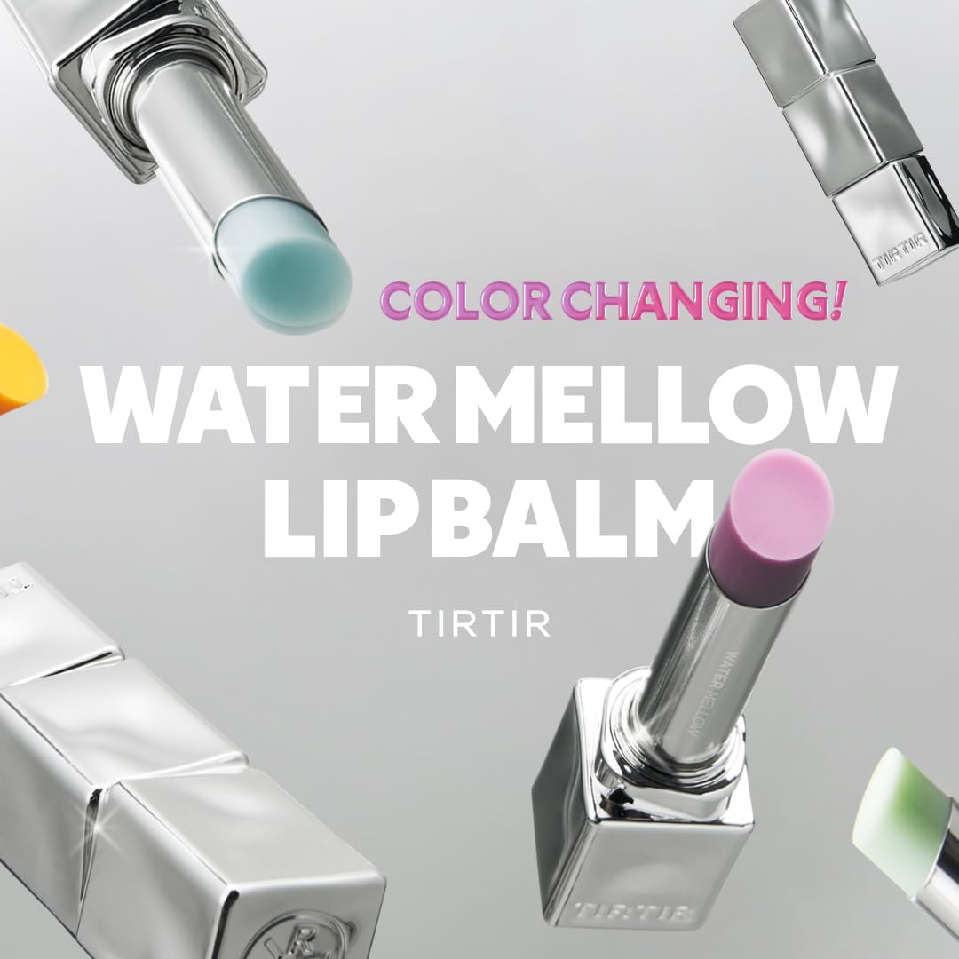 TIRTIR Water Mellow Lip Balm - pH Color Changing Organic Lip Care | 02 Mauve Berry, 0.11 Fl Oz, Deep Hydration Moisturizer