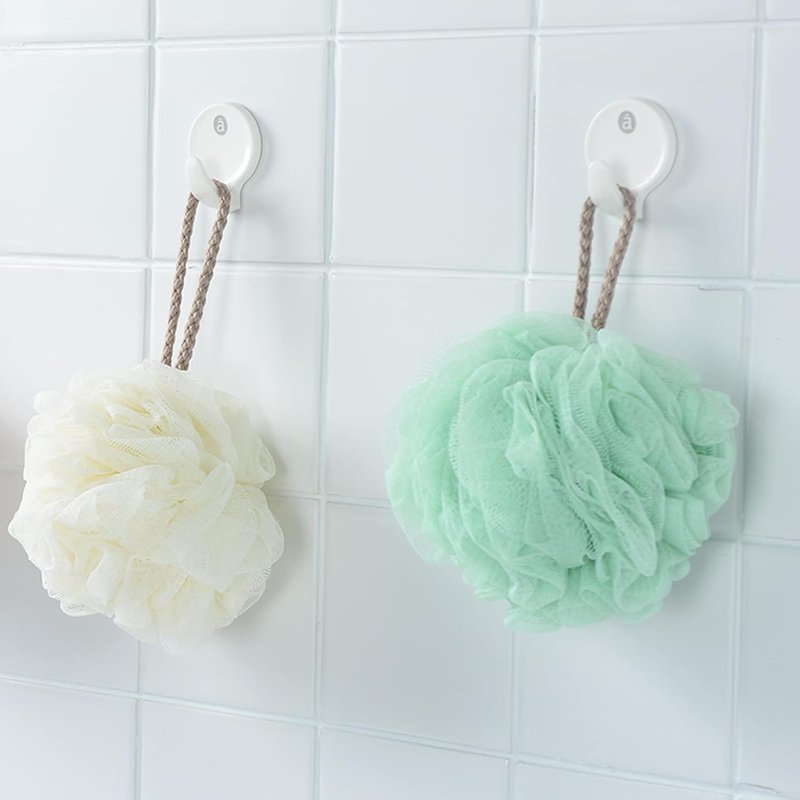Fu Store Loofah Sponge - Exfoliating Bath Scrubber Balls for Men & Women | 60g, 4 Colors, 4 Pack