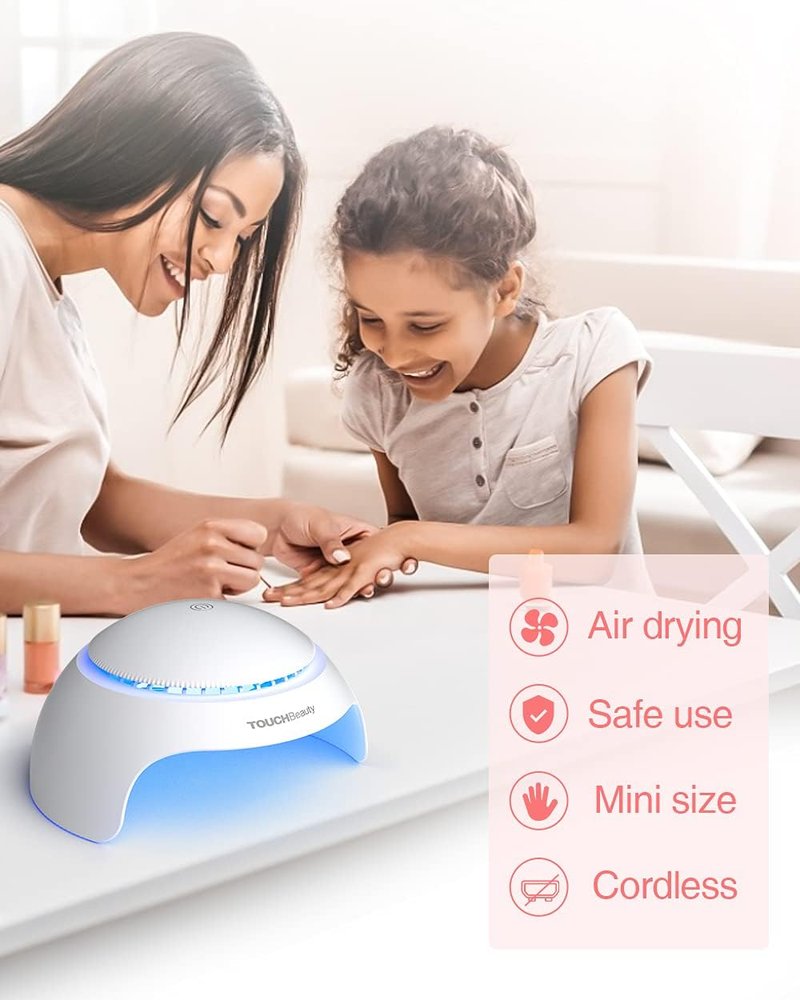 Portable Nail Dryer - TOUCHBeauty LED Lamp for Kids & Teens | Safe & Compact Design