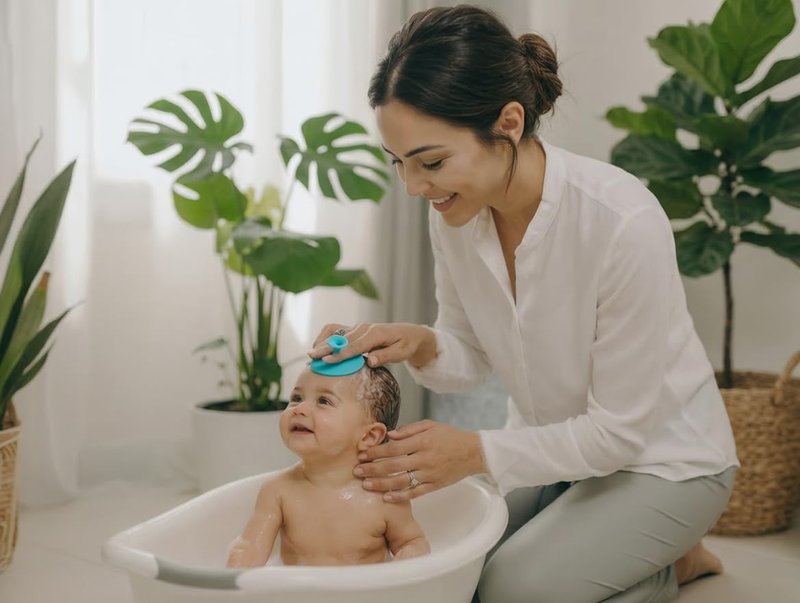 Cradle Cap Brush for Babies - Baby Sponge for Bathing Newborn Bath Essentials | Cradle Cap Treatment | Baby Bath Sponges for Newborns (5-Pack)