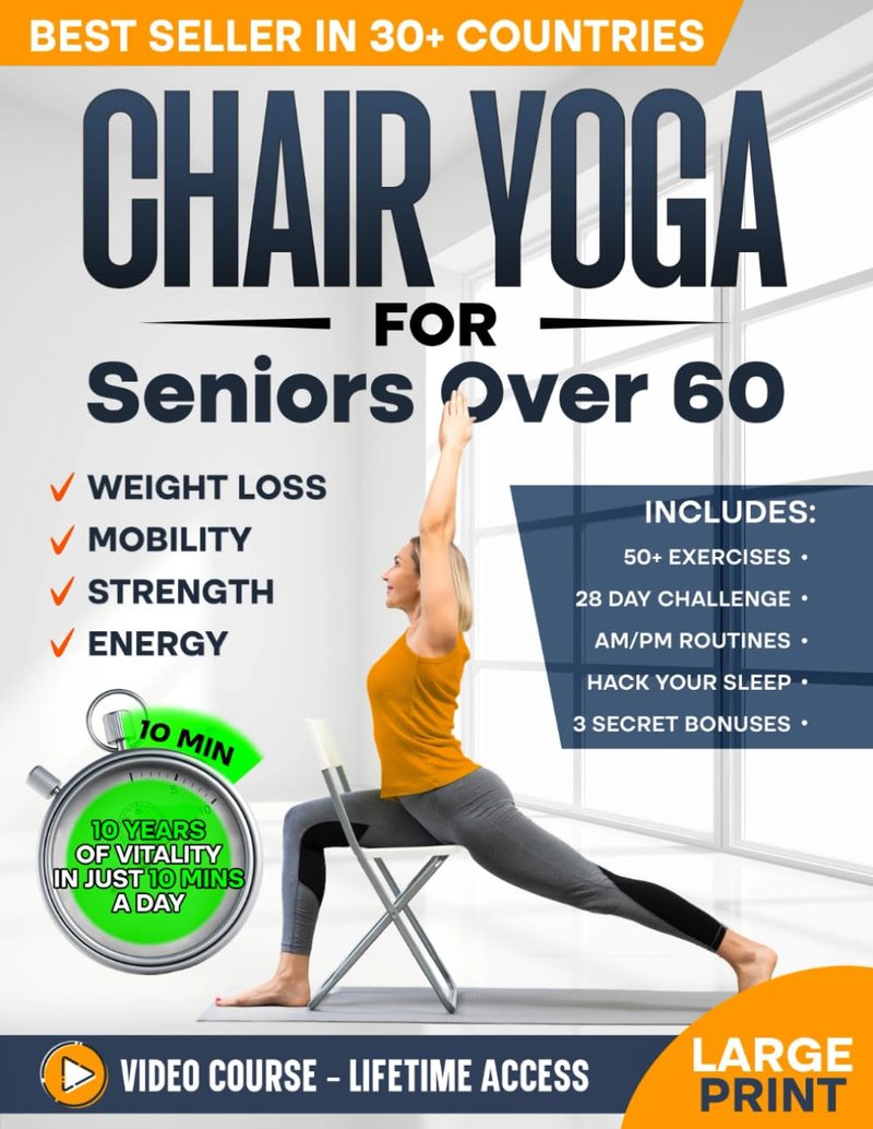 Chair Yoga for Seniors Over 60 | Complete Guide to Toning & Weight Loss - Feel Younger in 10 Minutes a Day