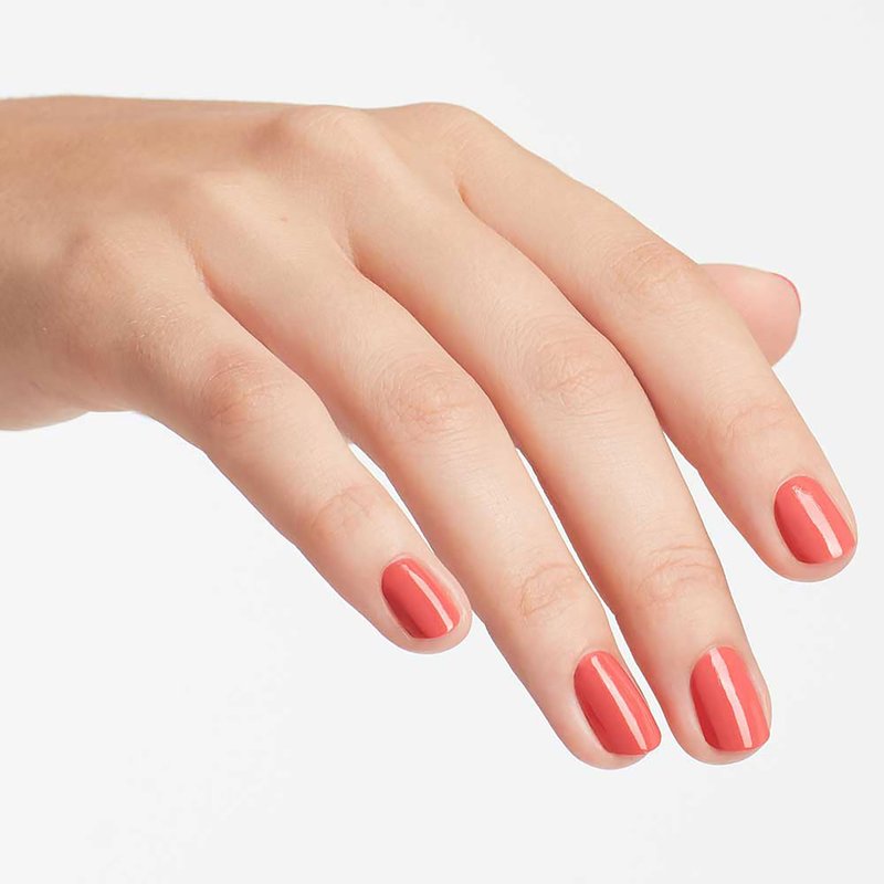 OPI Nail Lacquer My Address is Hollywood | Opaque Bright Pink Shimmer Chip Resistant Nail Polish | Fast Drying, Streak Free