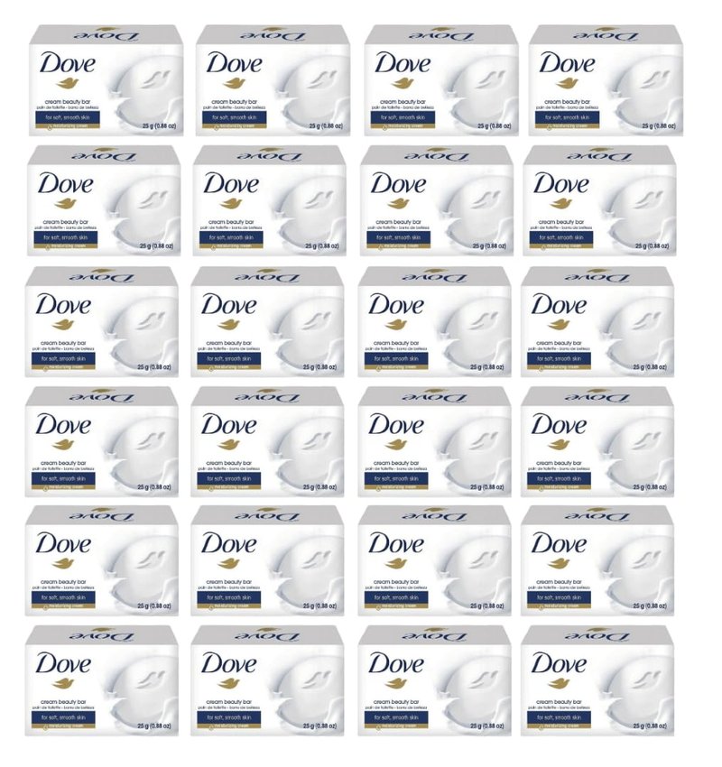 Dove Cream Beauty Bar - Travel Size Soap (0.88 oz) | (12-Pack) Moisturizing Formula