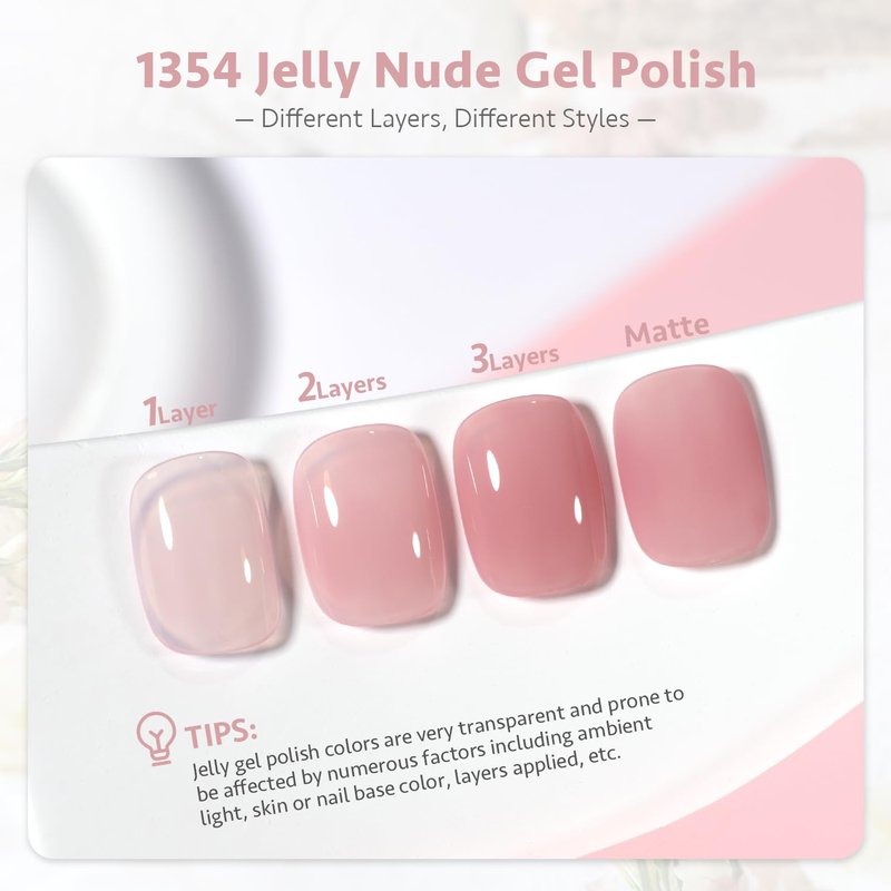 Sheer Maroon Gel Nail Polish - 16ml Translucent Burgundy UV Cure for DIY Nail Art