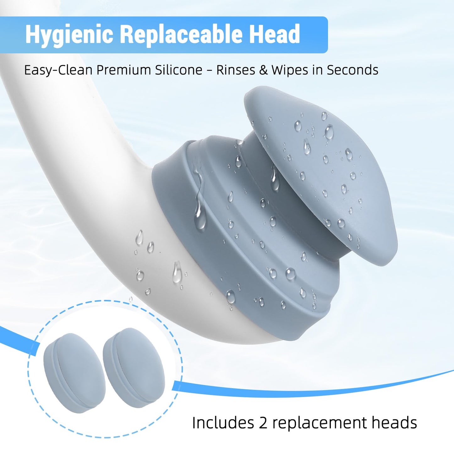 Chonario Toilet Aids for Wiping Bottom, 16.5" Long Reach Comfort Wipe - Butt Wiper Tool with Replaceable Head & Wrist Strap - Bottom Buddy Wiping Aid for Elderly, Disabled, Overweight, Post-Surgery