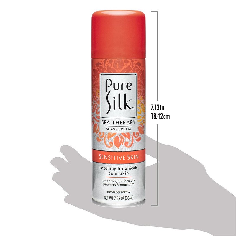 Pure Silk Sensitive Skin Spa Therapy Shave Cream for Women, 7.25 Oz