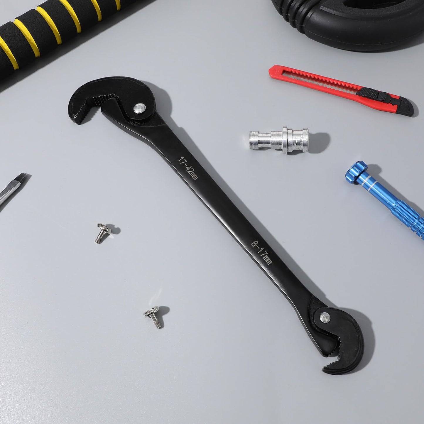 Scicalife Adjustable Wrench, Black, Alloy Steel, 20-Inch