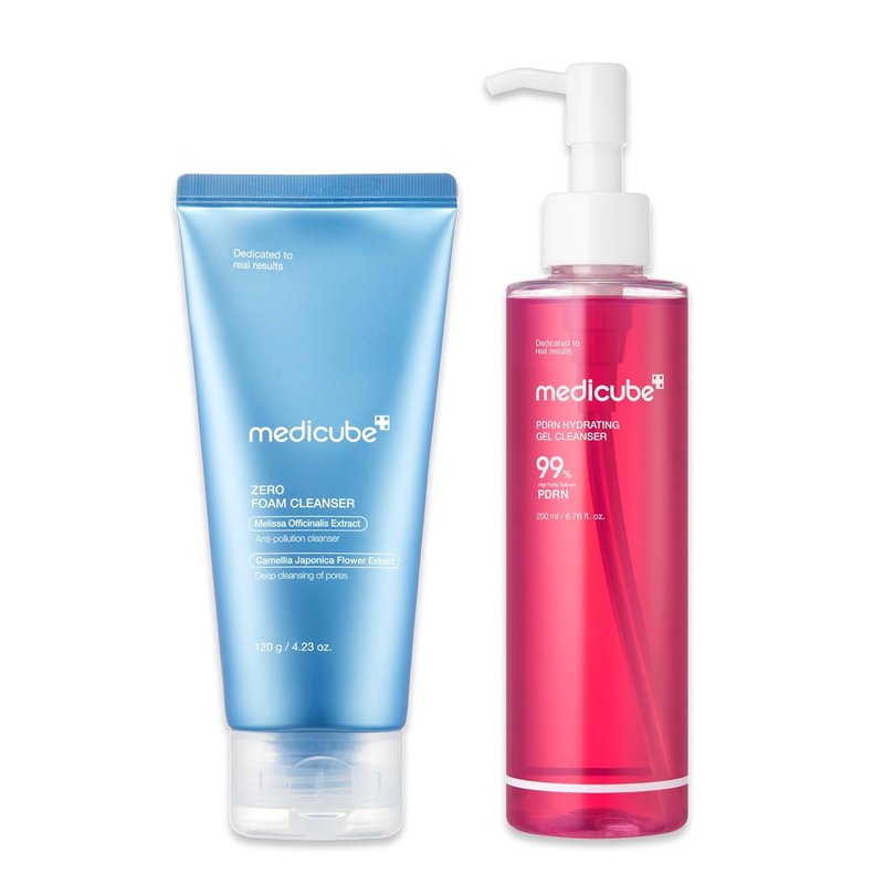 Gentle Cleansing Duo - Medicube Zero Foam & PDRN Jelly Cleanser | Deep Hydrating Korean Skincare