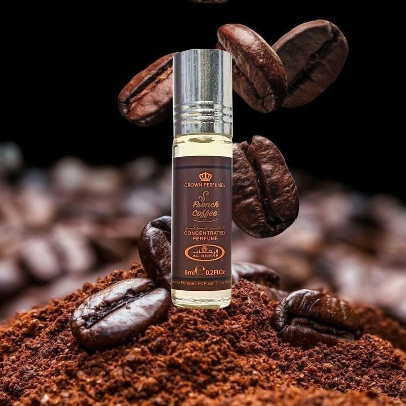 Al-Rehab French Coffee Premium Arabian Perfume Oils for Women 6ML (0.2OZ) - Long Lasting Concentrated Perfume Oil with Rich, Alluring Women's Fragrance - Ideal For Daily Wear Or Special Occasions