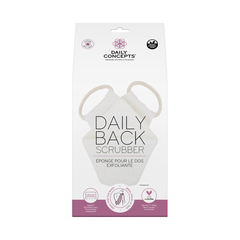 Daily Concepts - Daily Back Scrubber - gently exfoliates the skin with its soft natural organic cotton surface, while the soy-based core creates a rich lather (Refill)