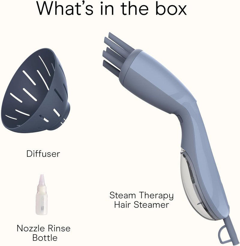 Infiniti PRO by CONAIR Hair Steamer - Portable Styling Tool with 7-Inch Diffuser | 30-Second Heat-Up, Blue