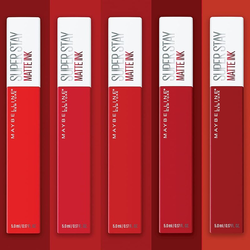 MAYBELLINE Super Stay Matte Ink Liquid Lipstick - Long Lasting Ruby Red Color | 16H Wear, 1 Count