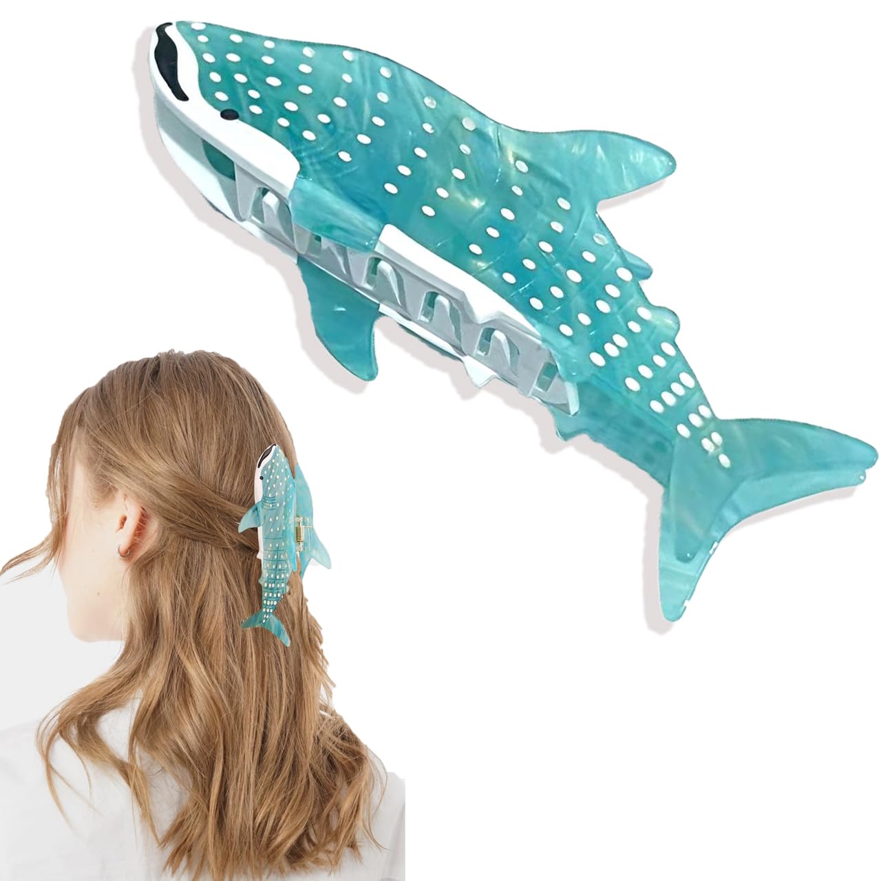 Whale Shark Hair Clip Fun Animal Claw Clips Cute Ocean Hair Clips Shark Gifts for Women Acetate Claw Clips Hair Accessories for Women Girls