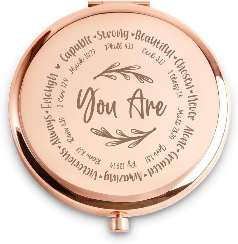 Inspirational Christian Gifts for Women - Personalized Spiritual Compact Mirror | Perfect for Birthdays, Graduations & More