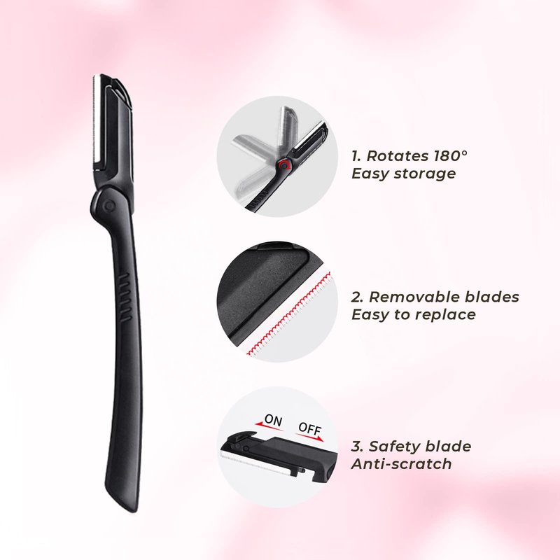 MAEXUS Eyebrow Razor, 11 in 1 Eyebrow Kit, Eyebrow Kit for Women, Including Stainless Steel Eyebrow Trimmer Eyebrow Comb Eyebrow Clip Small Scissors Beauty, 11Pcs Eyebrow Shaping Kit