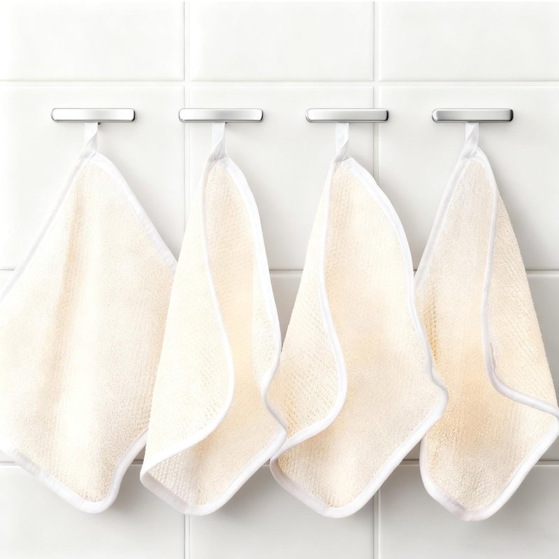 15 Count Exfoliating Washcloth for Body and Face Facial Wash Cloths Bath Scrub Soft Weave Loofah Towel Exfoliate Bath Towel Remove Dead Skin Wash Cloth Massage Bath Cloth for Women Man 10.6x9 Inch
