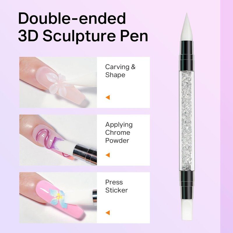 MIZHSE 3D Gel Nail Art - Non-Sticky Sculpting Gel for Home Manicure | 30g UV LED Soak Off