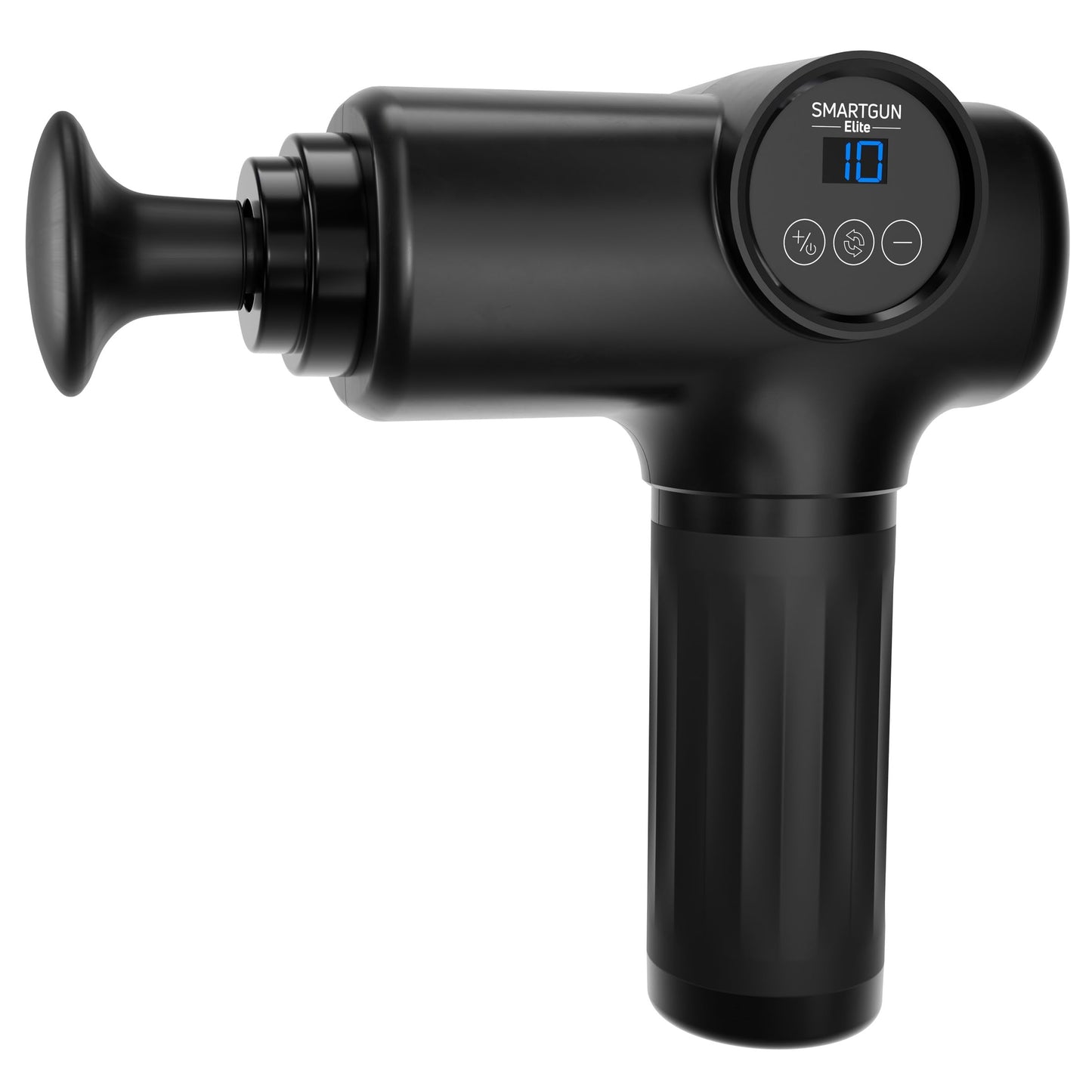 SPA SCIENCES - SmartGun Elite – Therapeutic Deep Tissue Percussion Massager – for Muscle Soreness - with Interchangeable Heads, 10 Intensity Levels and Smart Comfort Pulse – USB Rechargeable