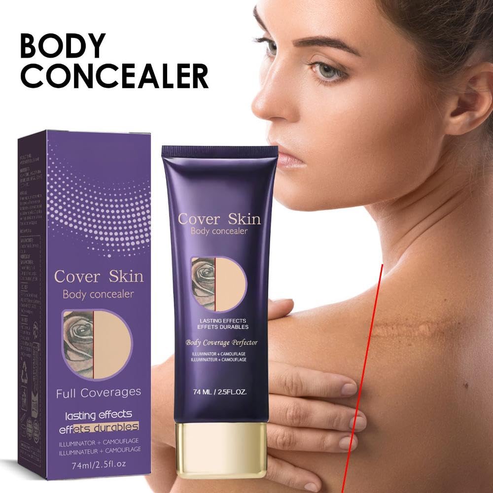 Tattoo cover up makeup waterproof Professional Body Concealer, Full Coverage Waterproof Makeup with SPF 50, Illuminating Camouflage for Tattoos, Scars, Veins, 2.5 fl oz