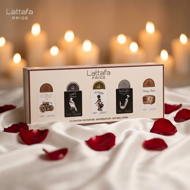 Lattafa Pride Gift Sets – Long Lasting Arabian Perfumes for Women Collection No.5 (5 x 20ml) – Eau de Parfum Spray – Elegant Ladies Perfume with Luxurious Scents – Premium Gift Box for Every Occasion