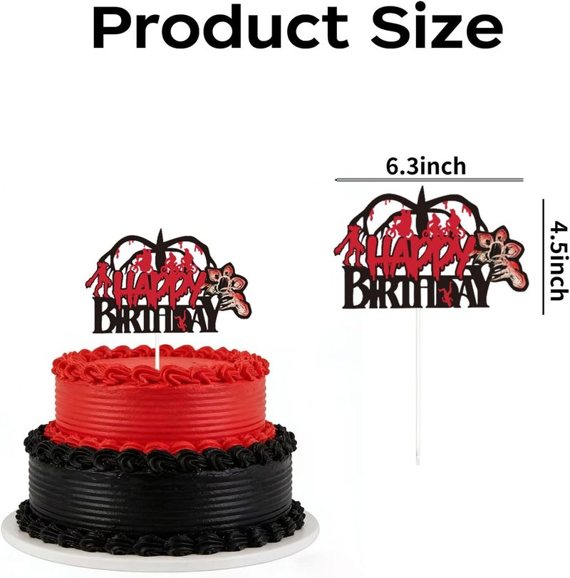 Happy Birthday Cake Toppers - Horror Theme Cake Decorations for Parties | Perfect for Birthdays & Celebrations