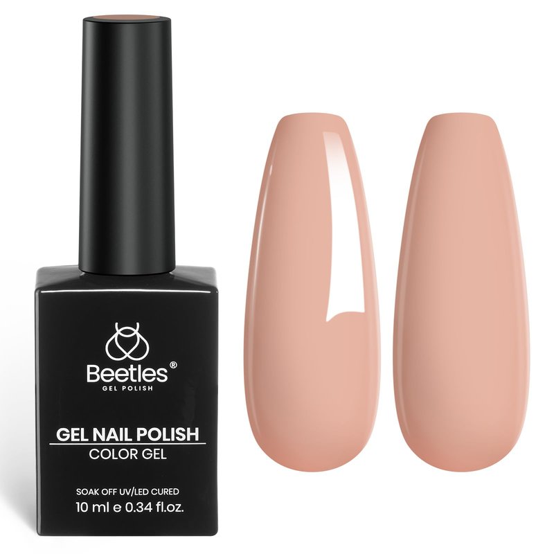 Beetles Nude Fall Gel Nail Polish 10ml Light Brown Color Gel Polish Soak off UV Led Lamp Needed Manicure Salon DIY Home Gift for Women Oat Latte