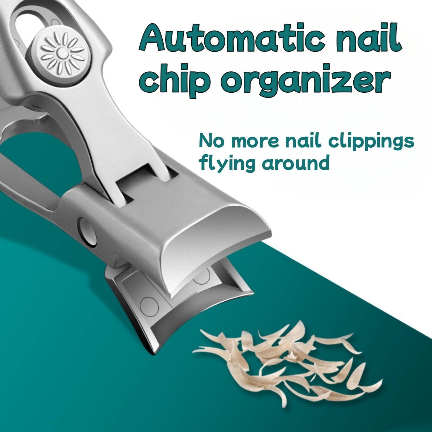 Toenail Clippers for Seniors Thick Toenails, Ultra Wide Jaw Stainless Steel Splashless Nail Clipper Seniors Adults Men Women (Black)
