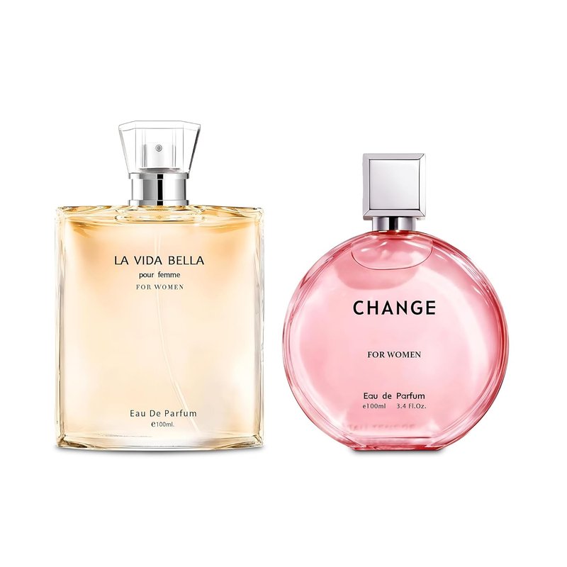AFLUXE Women’s Perfume Combo - La Vida Bella & Change | Long-Lasting 3.4 Fl Oz Eau De Parfum Set