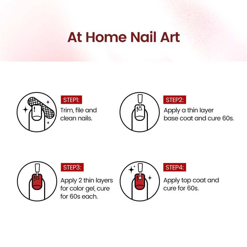 JODSONE 16.5ml Gel Nail Polish Red Gel Polish Manicure LED UV Soak Off Curing for Home Salon Nail Art DIY Lady Red Polish