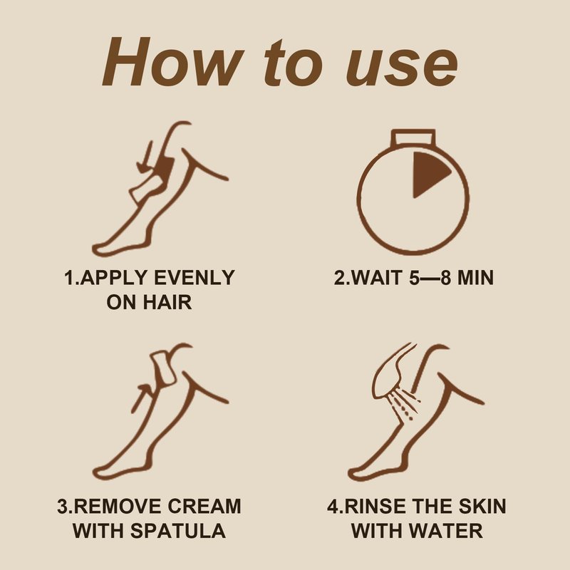 NNQ Hair Removal Cream For Women Men, Painless Depilatory Cream for Legs, Arms, Bikini Line & Underarms, Fast Body Hair Remover for Sensitive Skin, Moisturizing & Smoothing Formula, 3.38 FL OZ