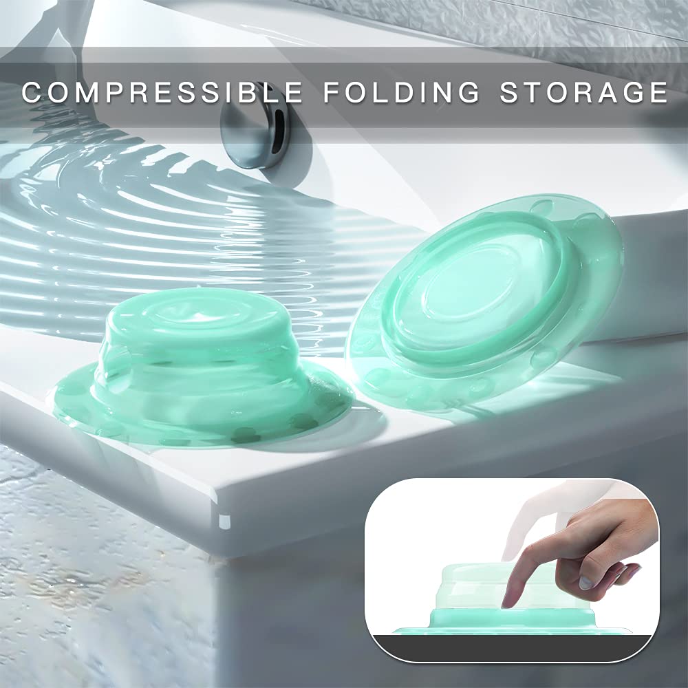Tucana Bathtub Overflow Drain Cover, Adds Inches of Water for Leisure Bath, Strong Suction Cups Seal for Bathtub Drain Stopper, 6” Diameter Clear…