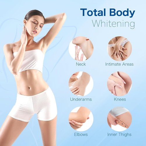 Skin Bleaching Cream, Dark Spot Remover for Face, Intimate Areas & Body, Vitamin C Whitening for Underarms, Knees, Elbows, Inner Thighs, Bikini Line – Sensitive Skin Lightening Cream- 1.7FL OZ