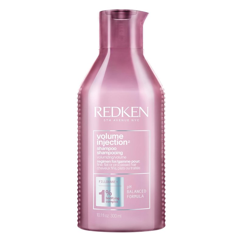 Redken Volume Injection Shampoo for Fine Hair - Volumizing & Detangling Formula | Paraben-Free, Adds Lift & Body