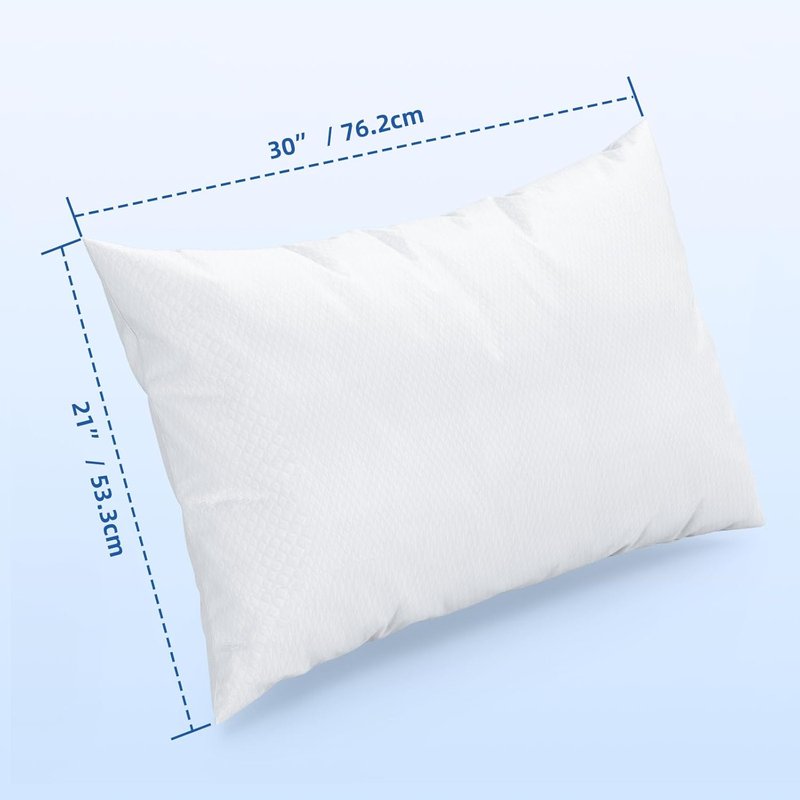 JMU Disposable Pillow Cases - 100PCS Medical Tissue/Poly Covers | 21" x 30" | White
